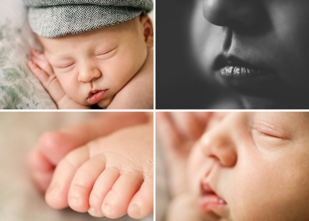 Newborn closeup images at an in-home newborn session in Chandler, Arizona