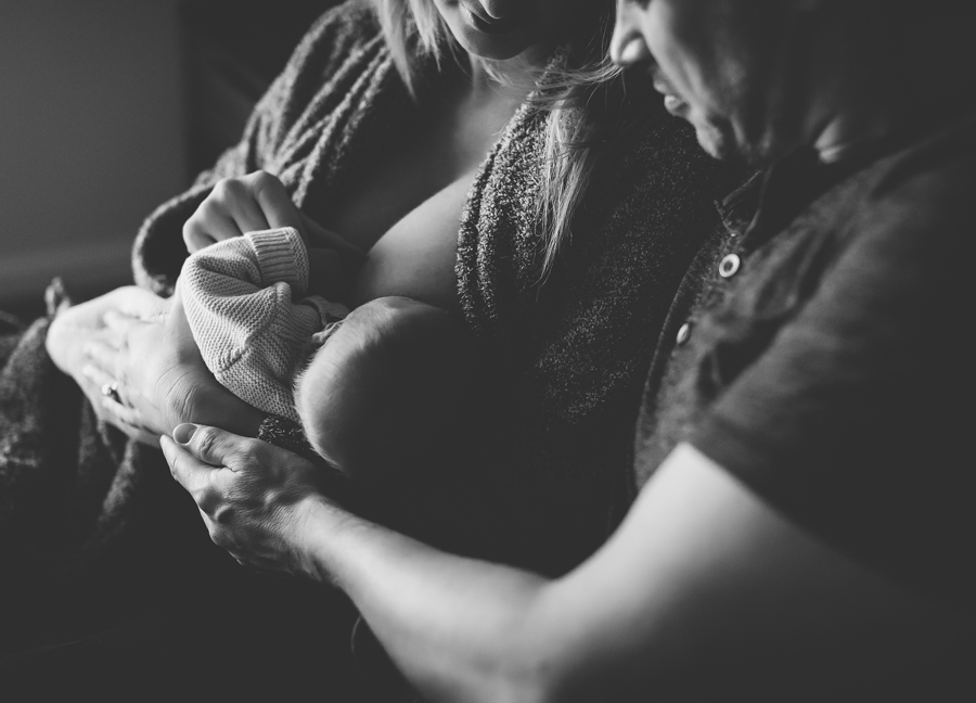 A mom breastfeeding her baby in Chandler, Arizona.