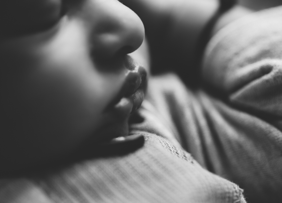 Baby lips captured by Northern Virginia newborn photographer, Stephanie Honikel Photography.