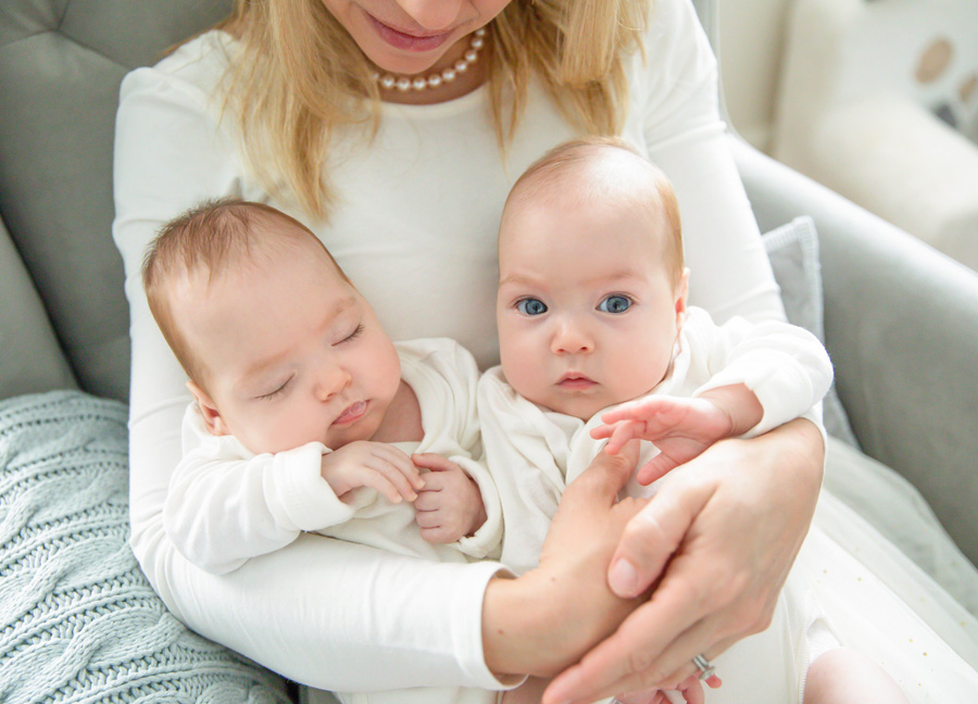Newborn Twins captured by a northern Virginia newborn photographer