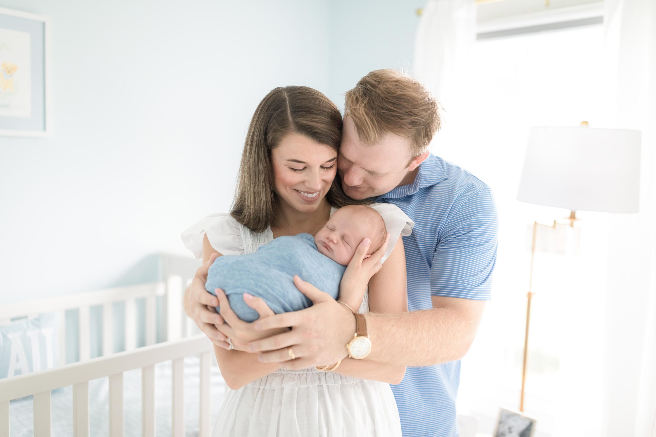 family photo with a newborn captured by a newborn photographer in D.C.