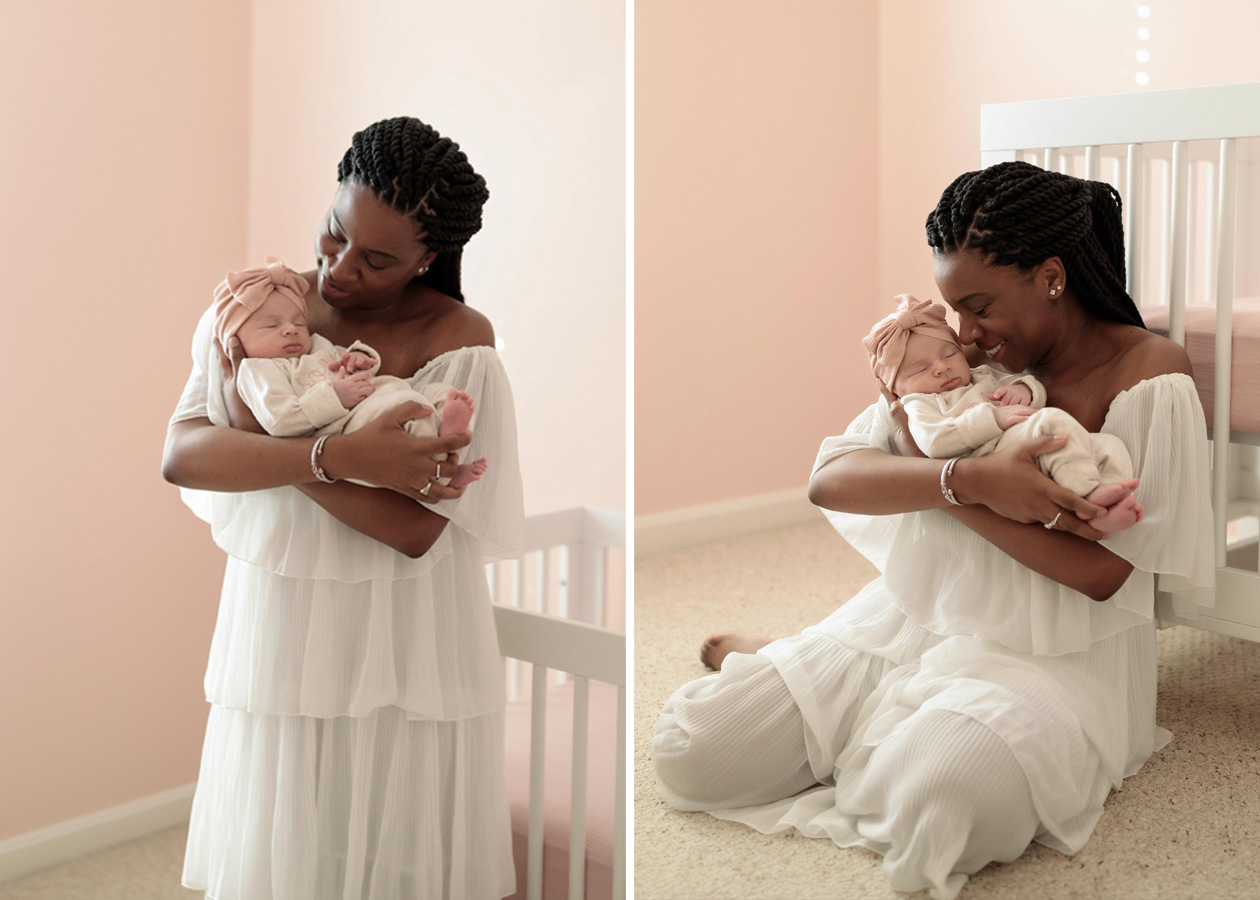 Mother and her newborn baby, not shot by a Hospital Photographer In Northern Virginia