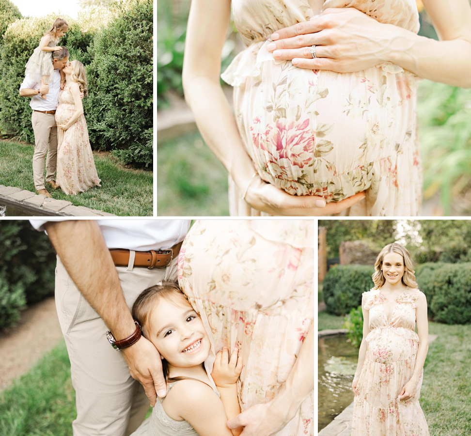 belly kissing and hugging during a sweet maternity session captured by a northern virginia maternity photographer