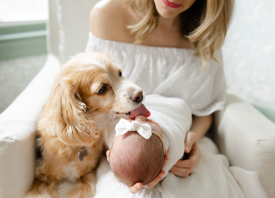 DIY newborn photos featuring a newborn photographer in Northern Virginia