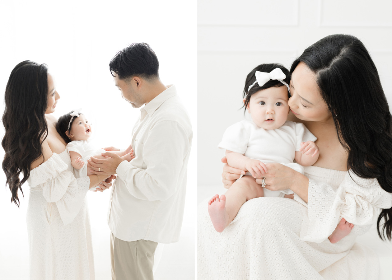 Natural family photo outfit Idas featuring in-home photoshoot