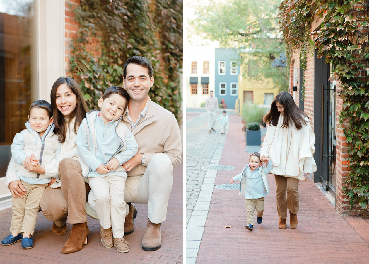 Family photo outfit ideas featuring family photoshoot in Virginia