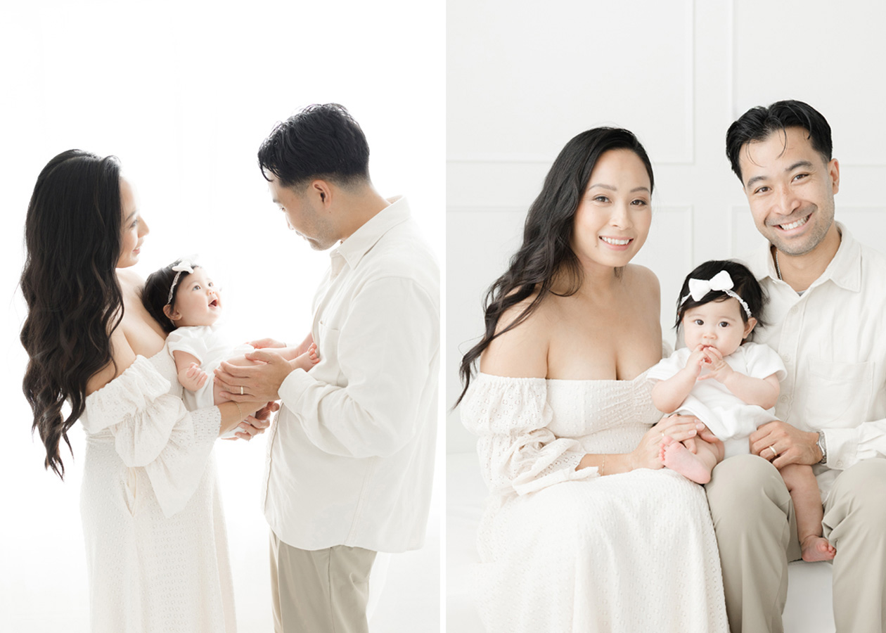 Leesburg family photography session featuring mom, dad, and baby.