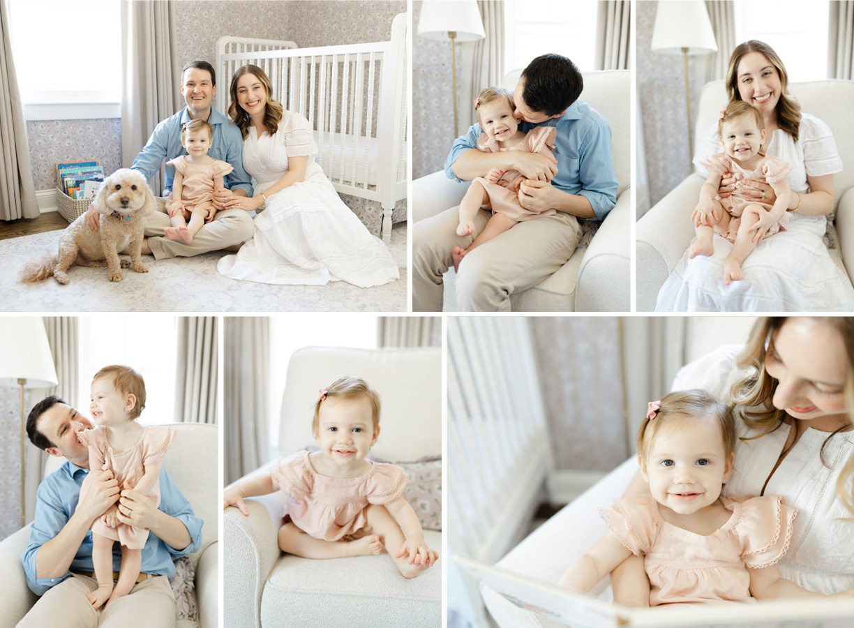 1 year milestone newborn photography session in Alexandria, Virginia.